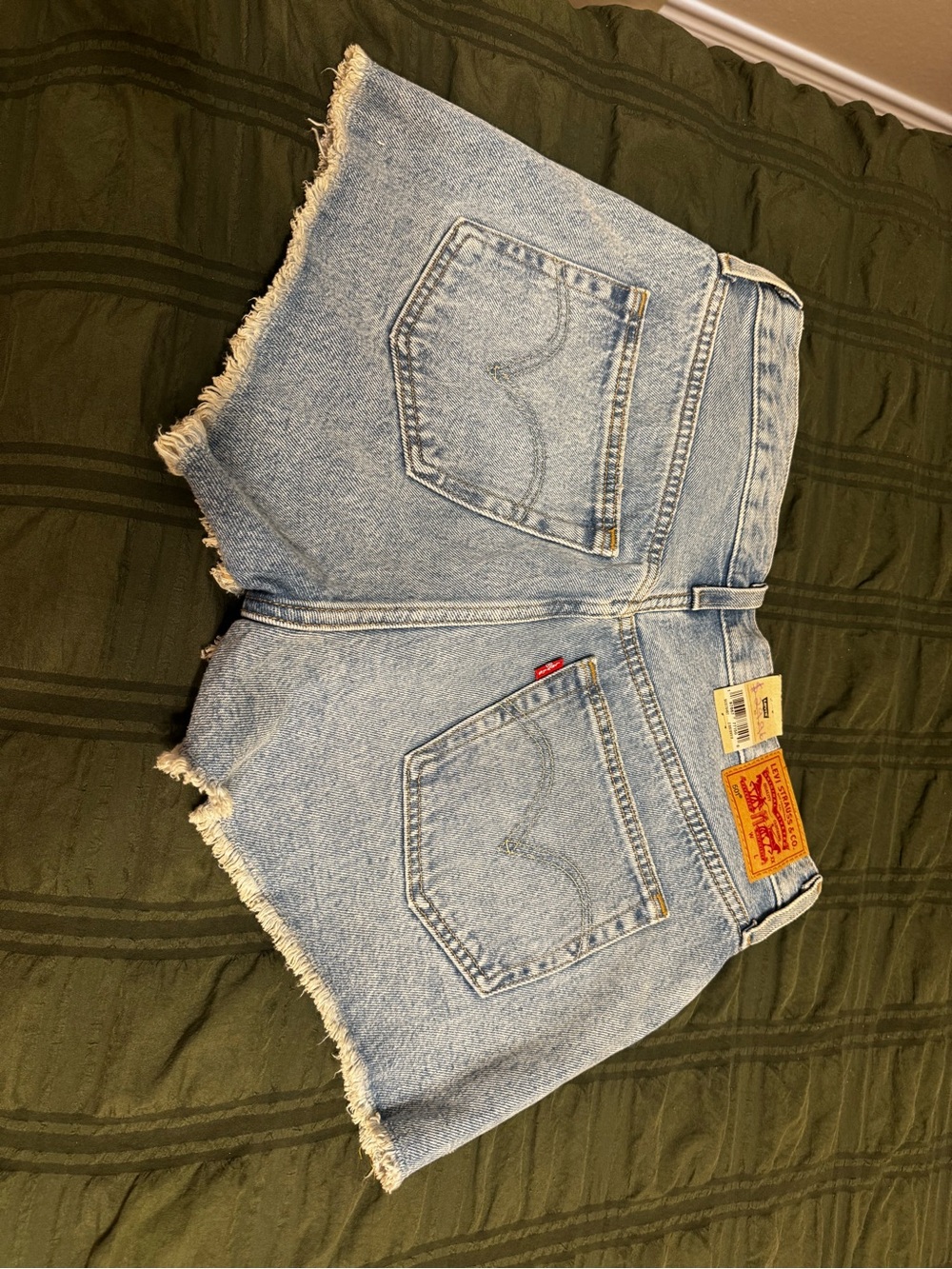 Levi's Light Blue High-Waist Denim Shorts